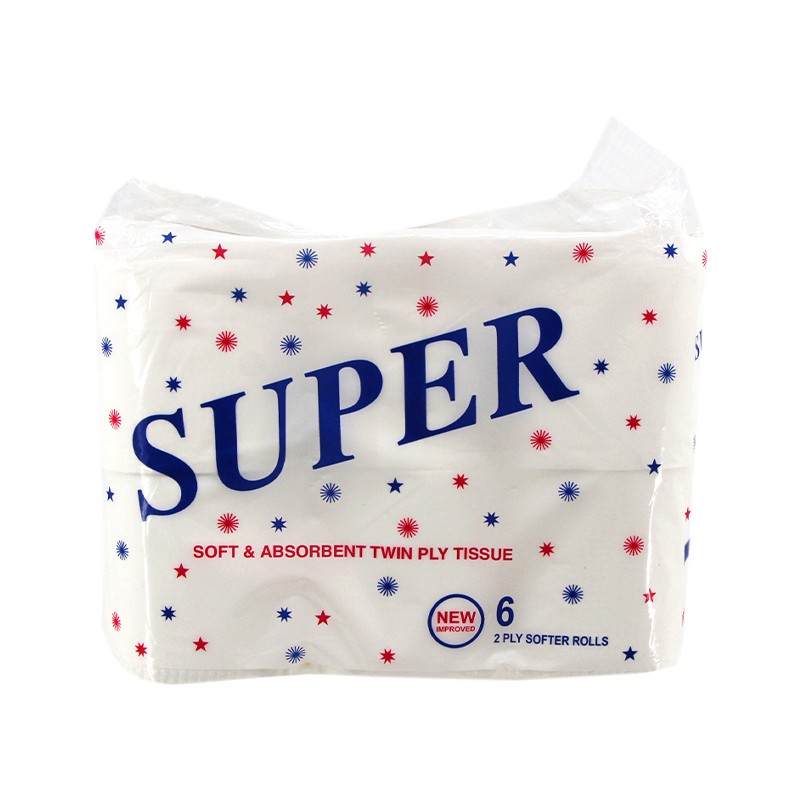 Super Bathroom 2 Ply Tissue 6rolls