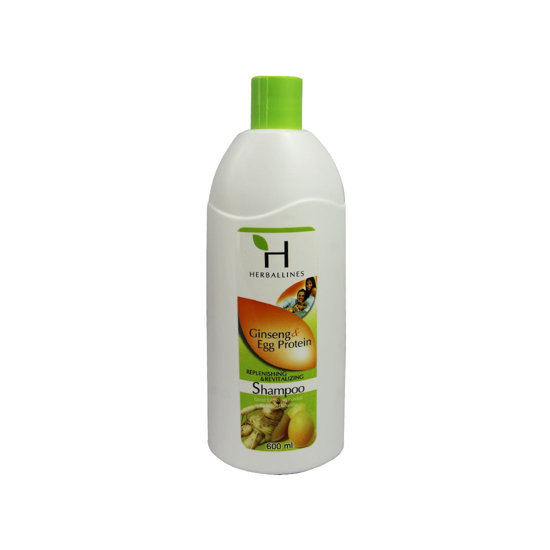 Herballines Ginseng & Egg Protein Shampoo 600ml