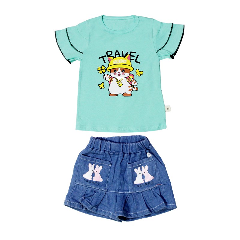 T.shirt & Jeans Pants (3C 819)