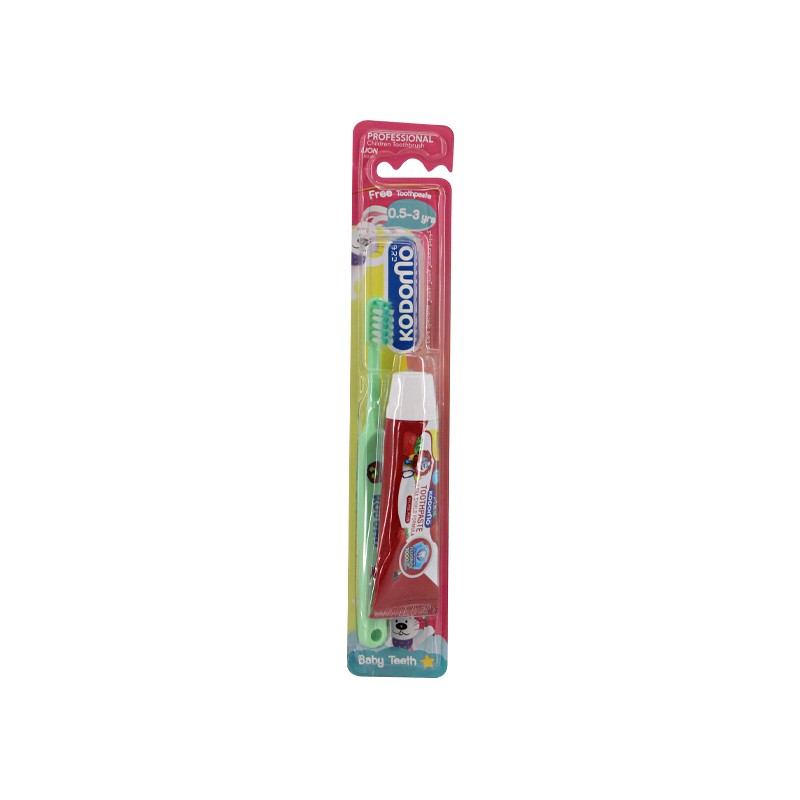 Kodomo Toothbrush & Toothpaste (0.5-3yrs)