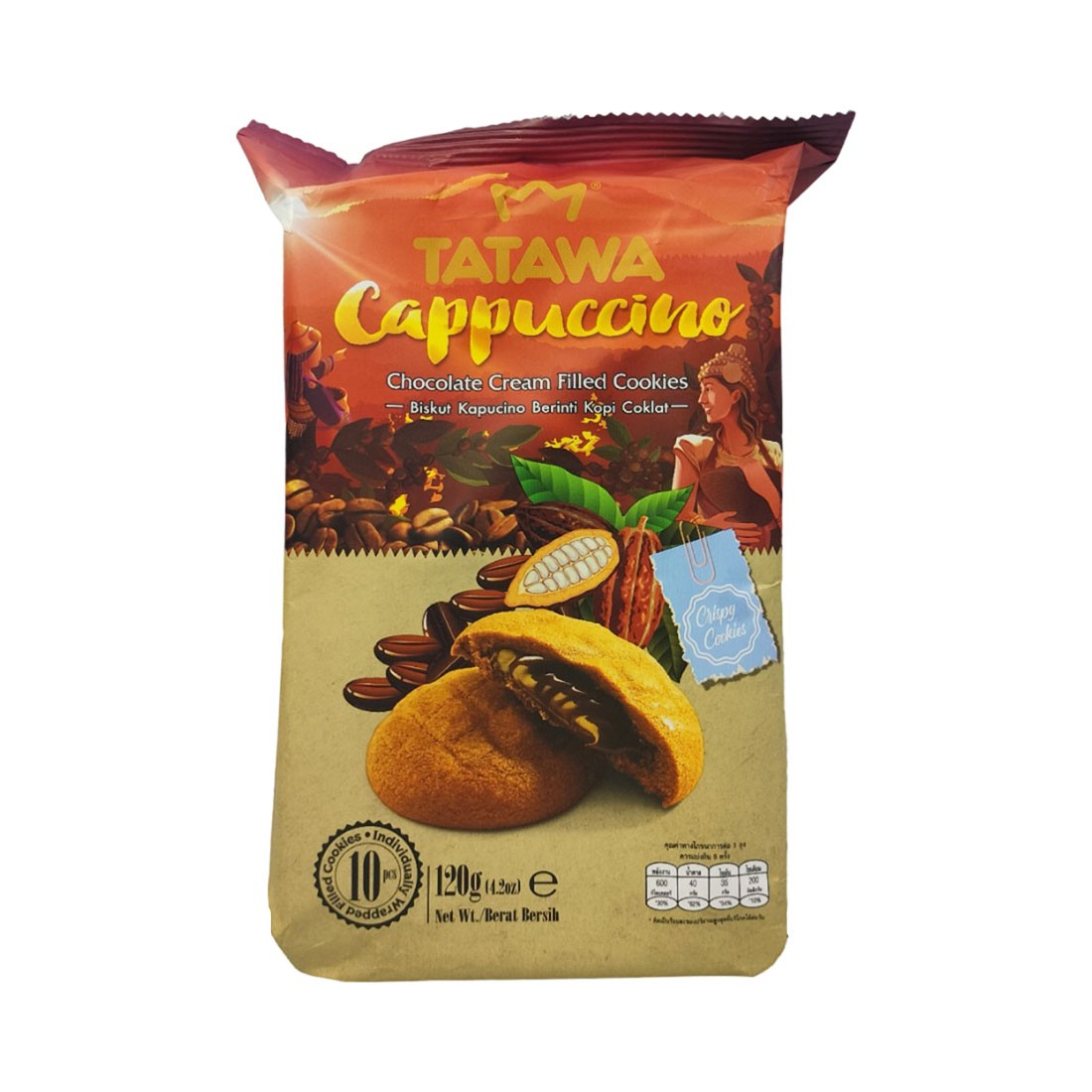 Tatawa Cappuccino Chocolate Cream Cookies *120g