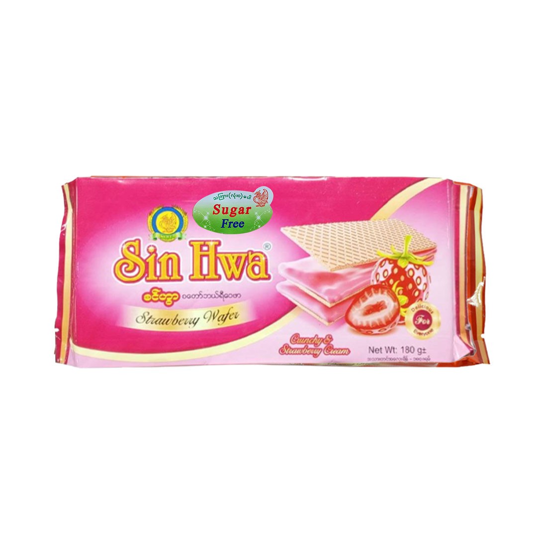 Sin Hwa Strawberry Wafer 180g (Sugar Free)