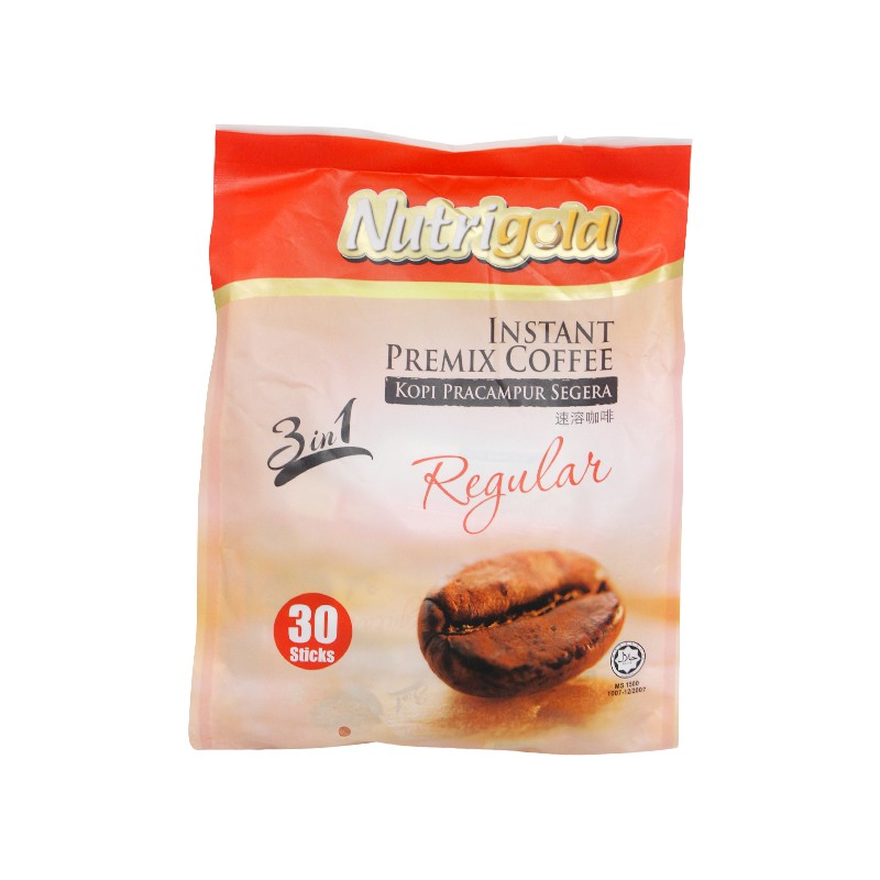 Nutrigold 3in1 Instant Premix Coffee 20g x 30sticks (Regular)