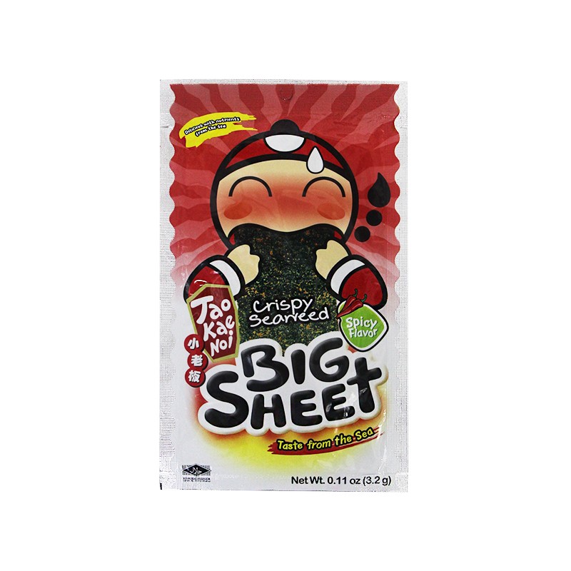 Tao Kae Noi Big Sheet Spicy Flavored Seaweed 3.2g