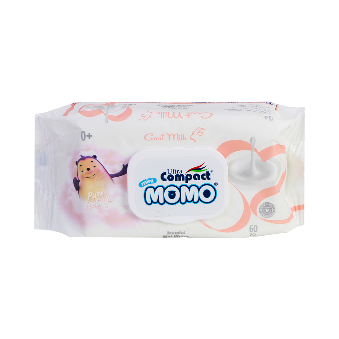 Ultra Compact MOMO Baby Wipes 60pcs