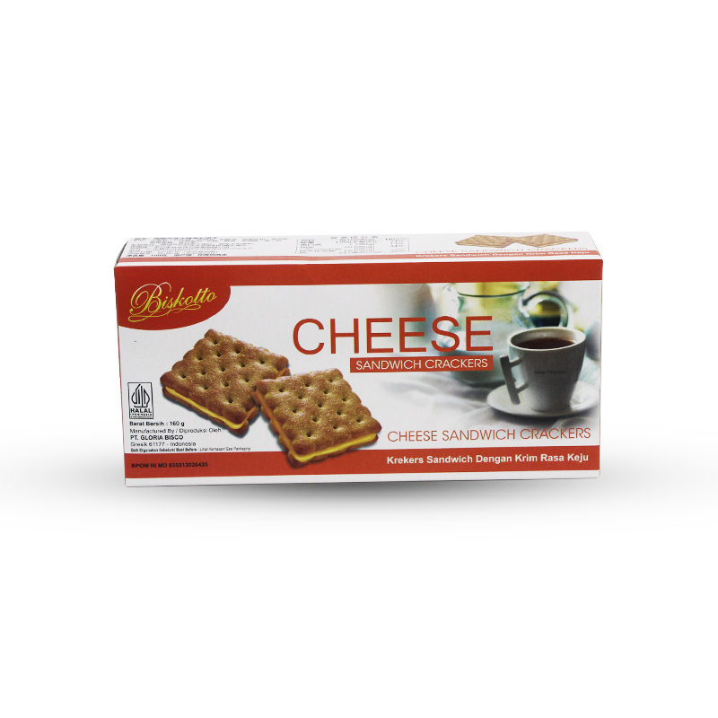 Biskotto Cheese Sandwich Crackers 160g