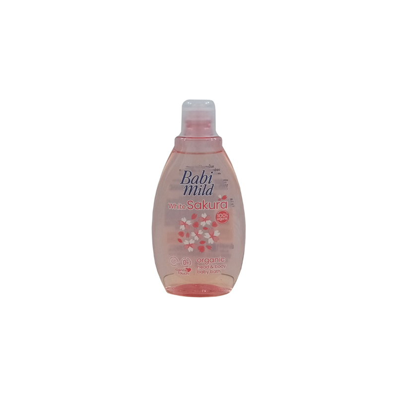 Babi Mild White Sakura Head & Body Baby Bath 180ml