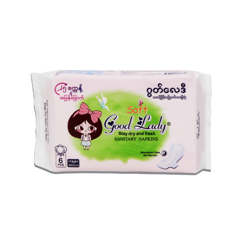 Good Lady Night Sanitary Napkin 360mm (6pcs)