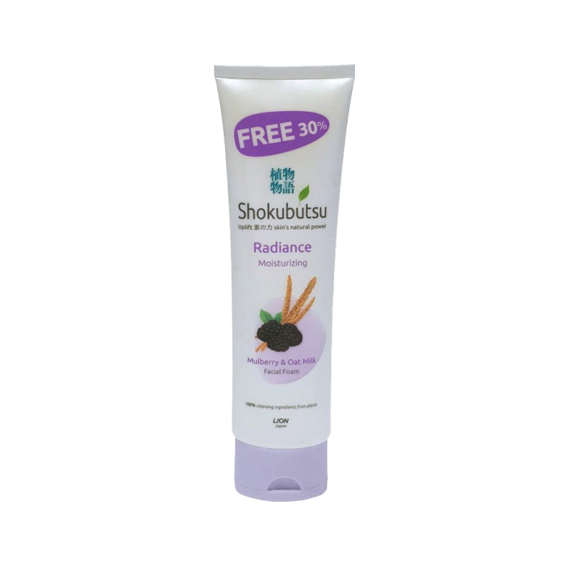 Shokubutsu Radiance Moisturizing Facial Foam 130g (Mulberry & Oat Milk)