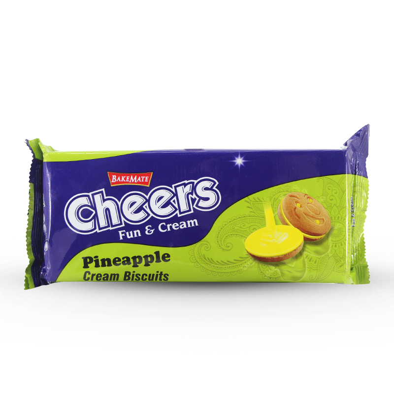 Bakemate Cheers Pineapple Cream Biscuit 180g